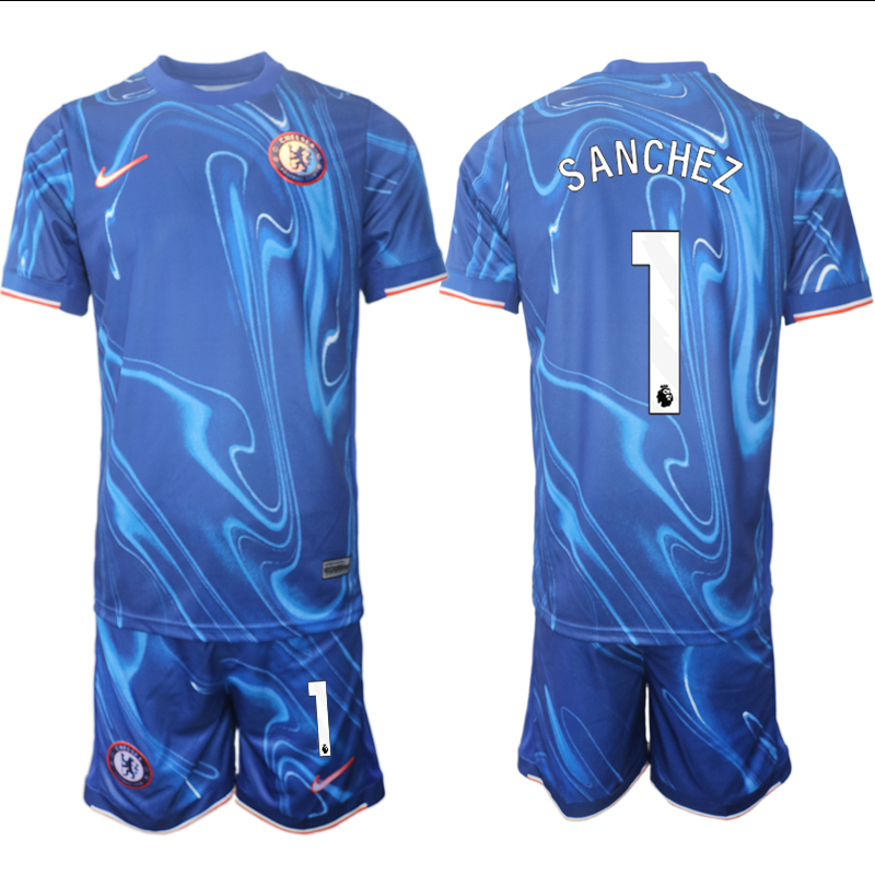 Men 2024-2025 Club Chelsea home Blue 1 Soccer Jersey